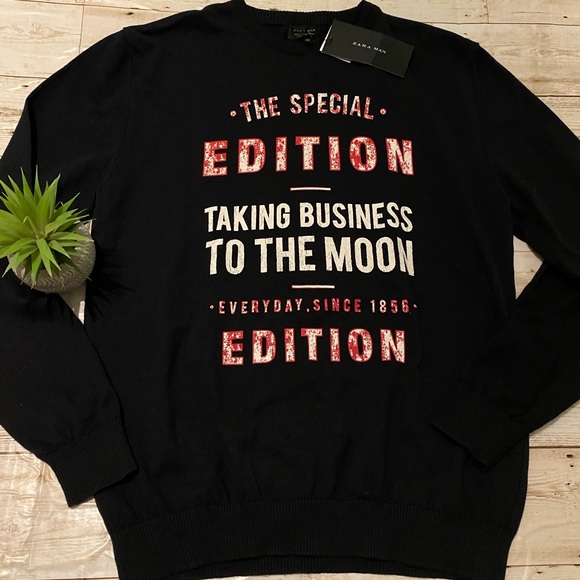 Zara Other - Zara sweater “taking business to the moon” Zara Other - Zara sweater “taking business to the moon”